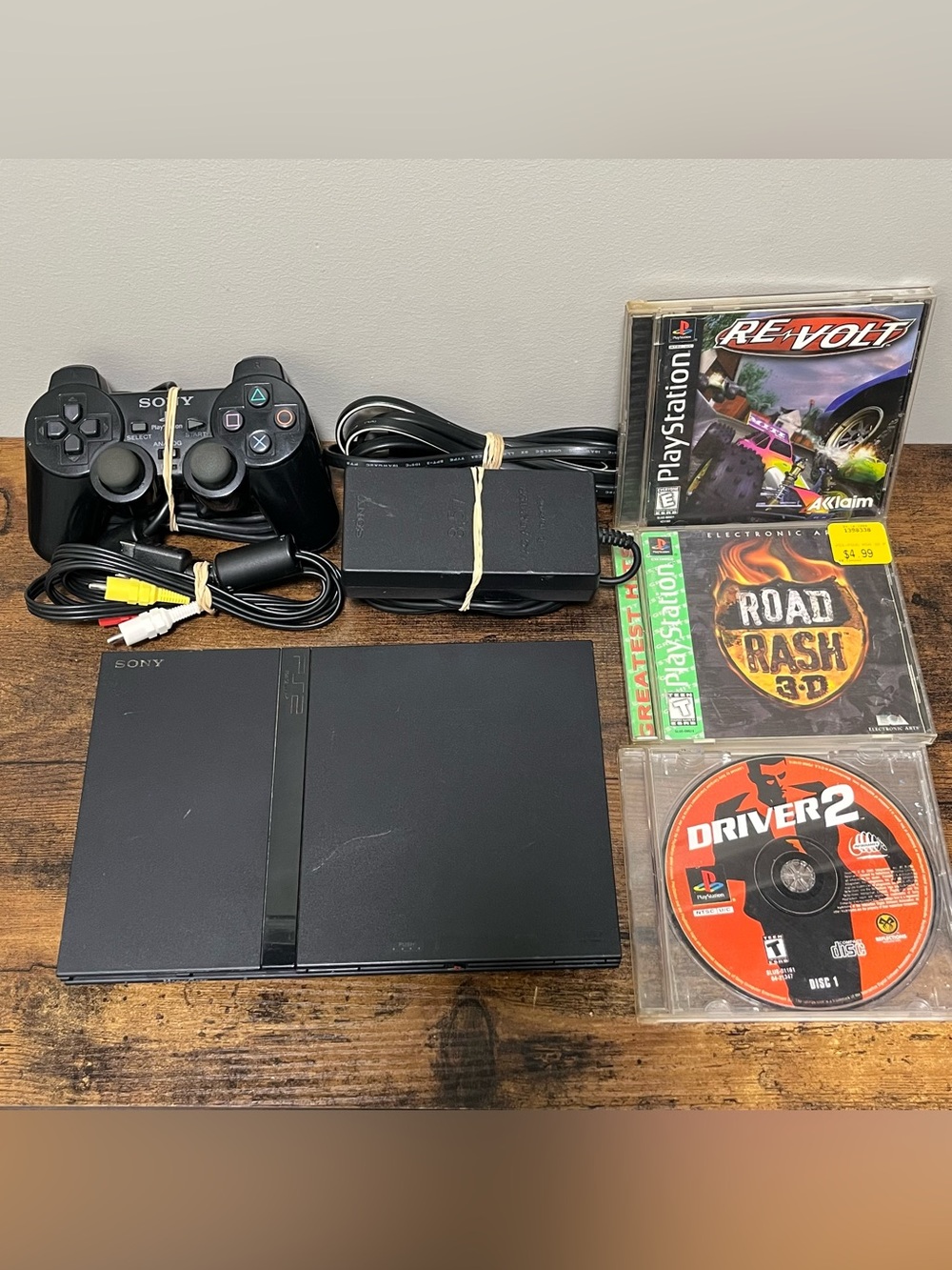 Sony PlayStation 2 Slim Console Bundle with Controller and 3 Games